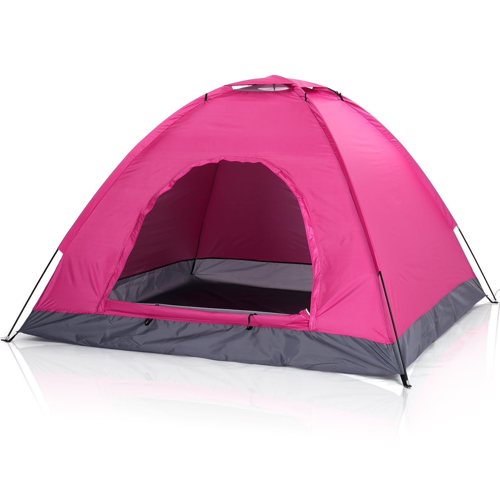 3-4 Person Camping Dome Tent Pink