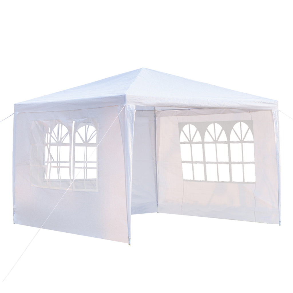 3 x 3m Three Sides Waterproof Tent with Spiral Tubes White