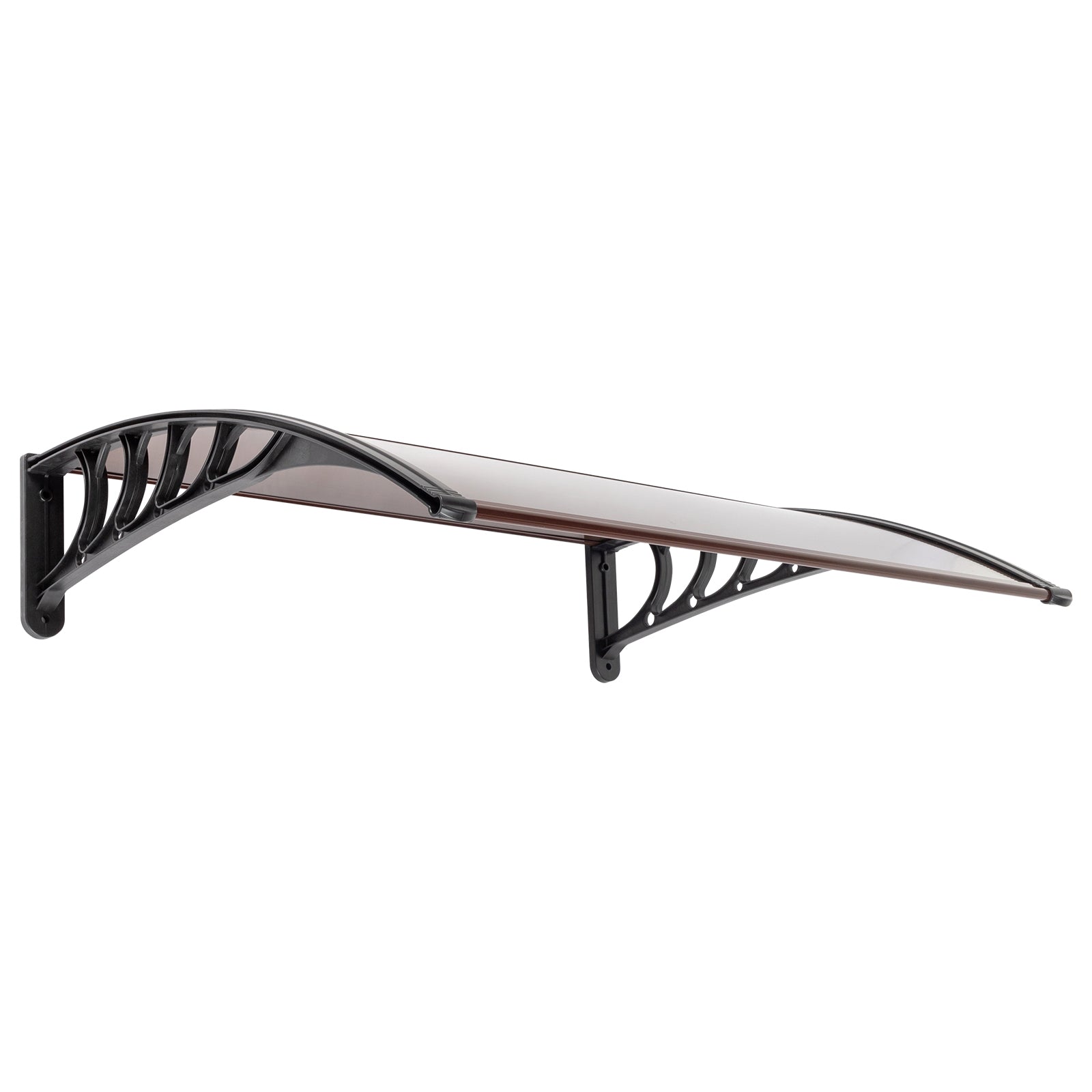 [Same Code：70596693]100 x 96cm Household Application Door & Window Rain Cover Eaves Brown Board & Black Holder