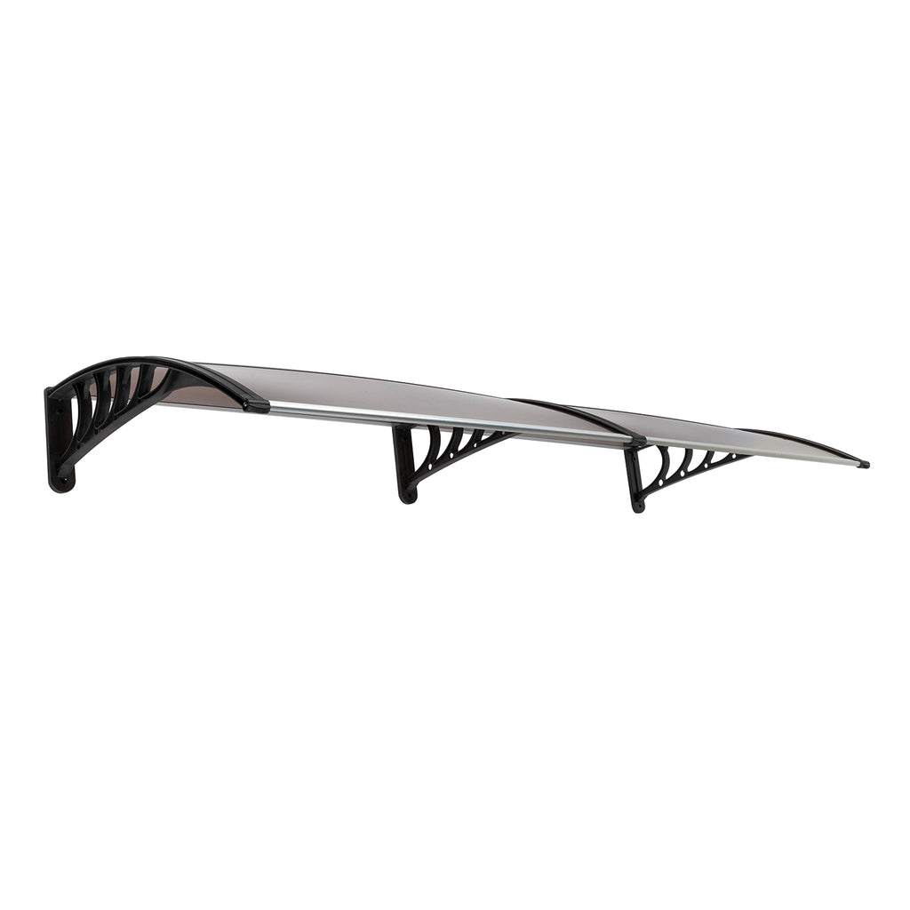 [Same Code：82632470]80*38in Household Application Door & Window Rain Cover Eaves Brown Board & Black Holder