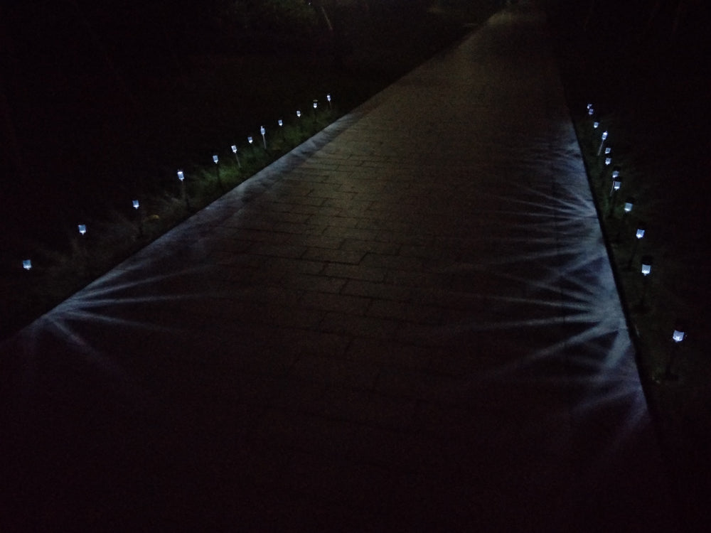 10pcs 5W High Brightness Solar Power LED Lawn Lamps with Lampshades White & Silver