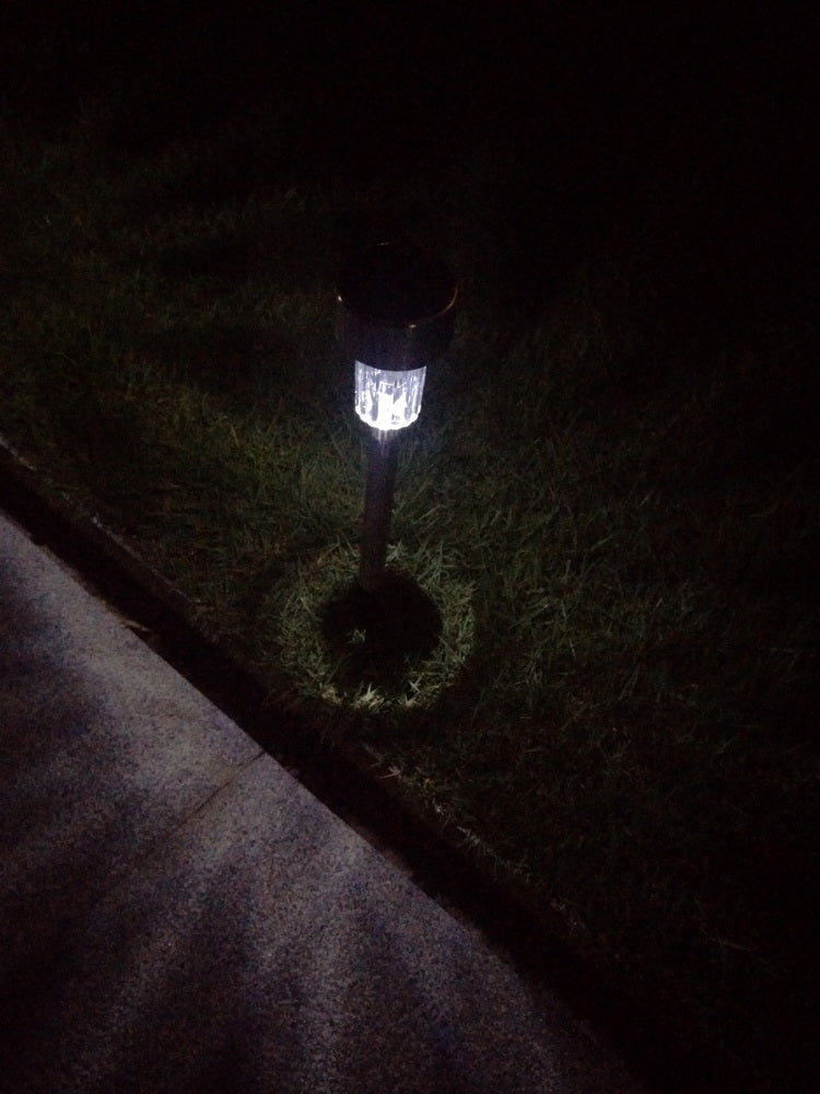 10pcs 5W High Brightness Solar Power LED Lawn Lamps with Lampshades White & Silver