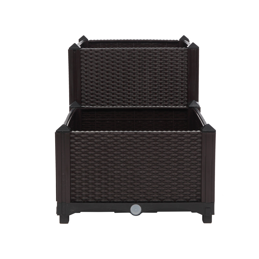 2Pcs Free Splicing Injection Planting Box Brown