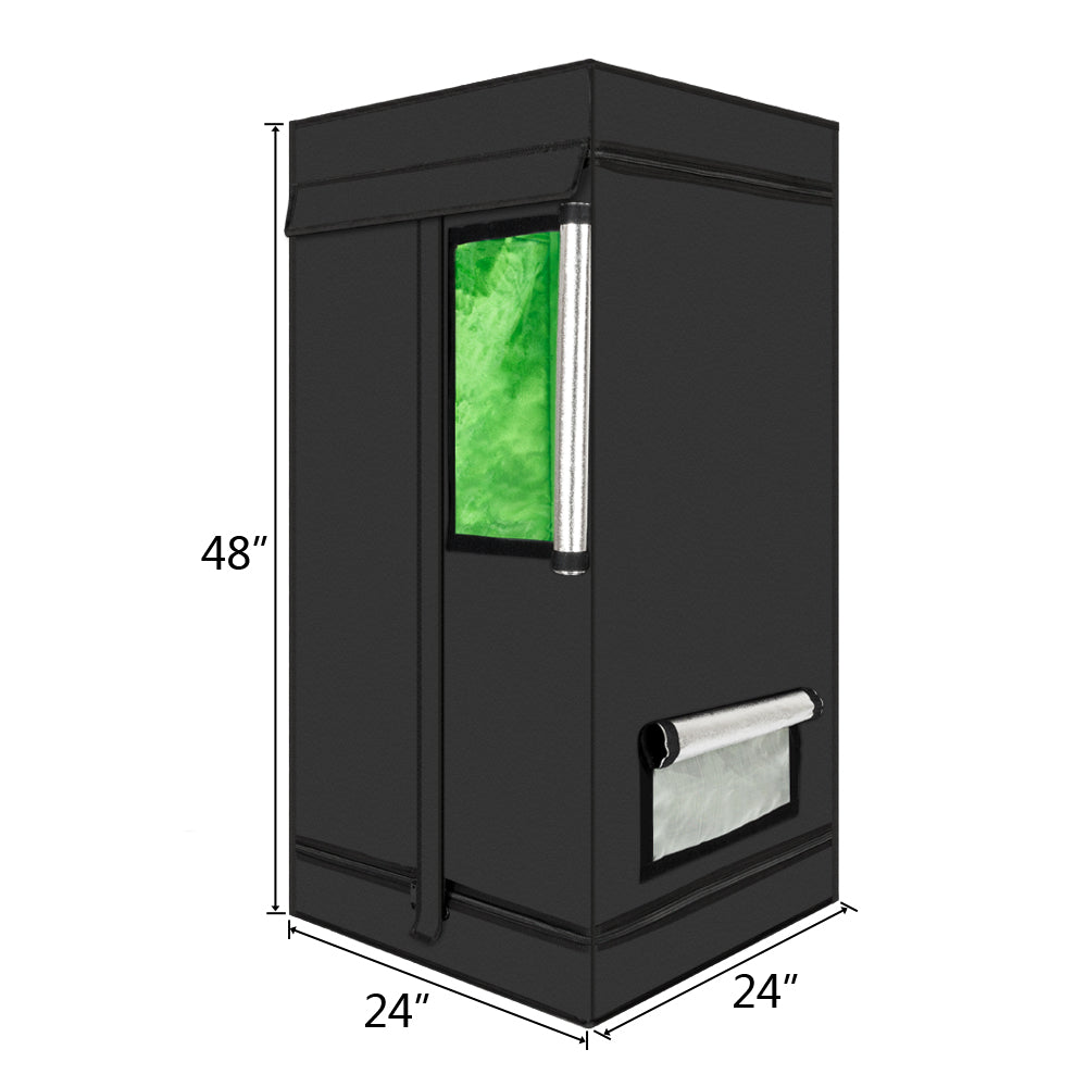 LY-60*60*120cm Home Use Dismountable Hydroponic Plant Growing Tent with Window Green & Black