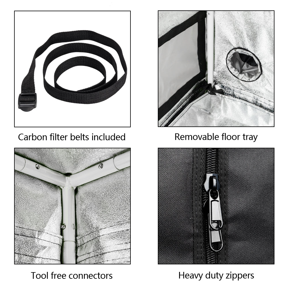 LY-60*60*120cm Home Use Dismountable Hydroponic Plant Growing Tent with Window Green & Black