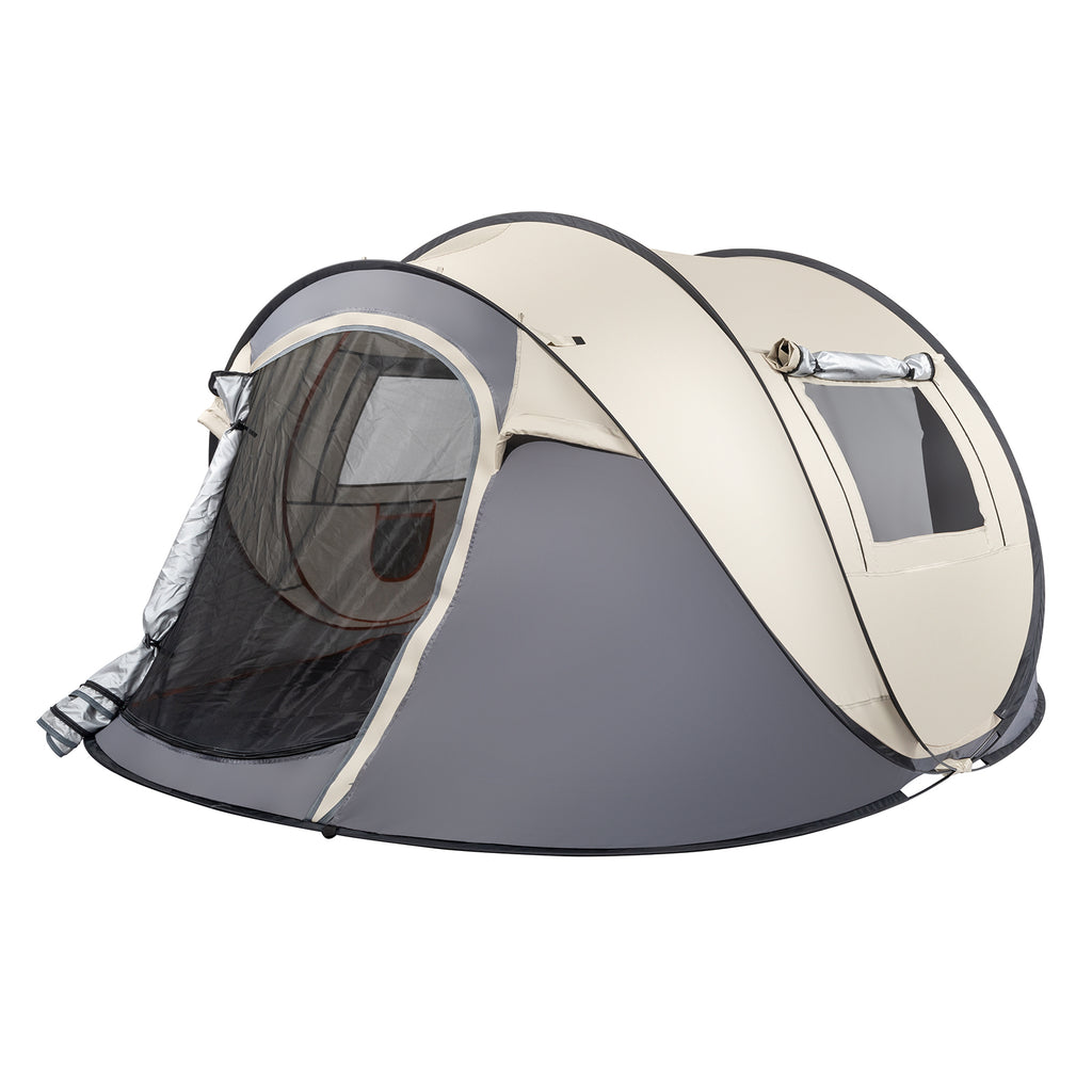 Camping Tent, 4 Person Pop Up,Easy Setup For Camping/Hiking/Fishing/Beach/Outdoor,Etc