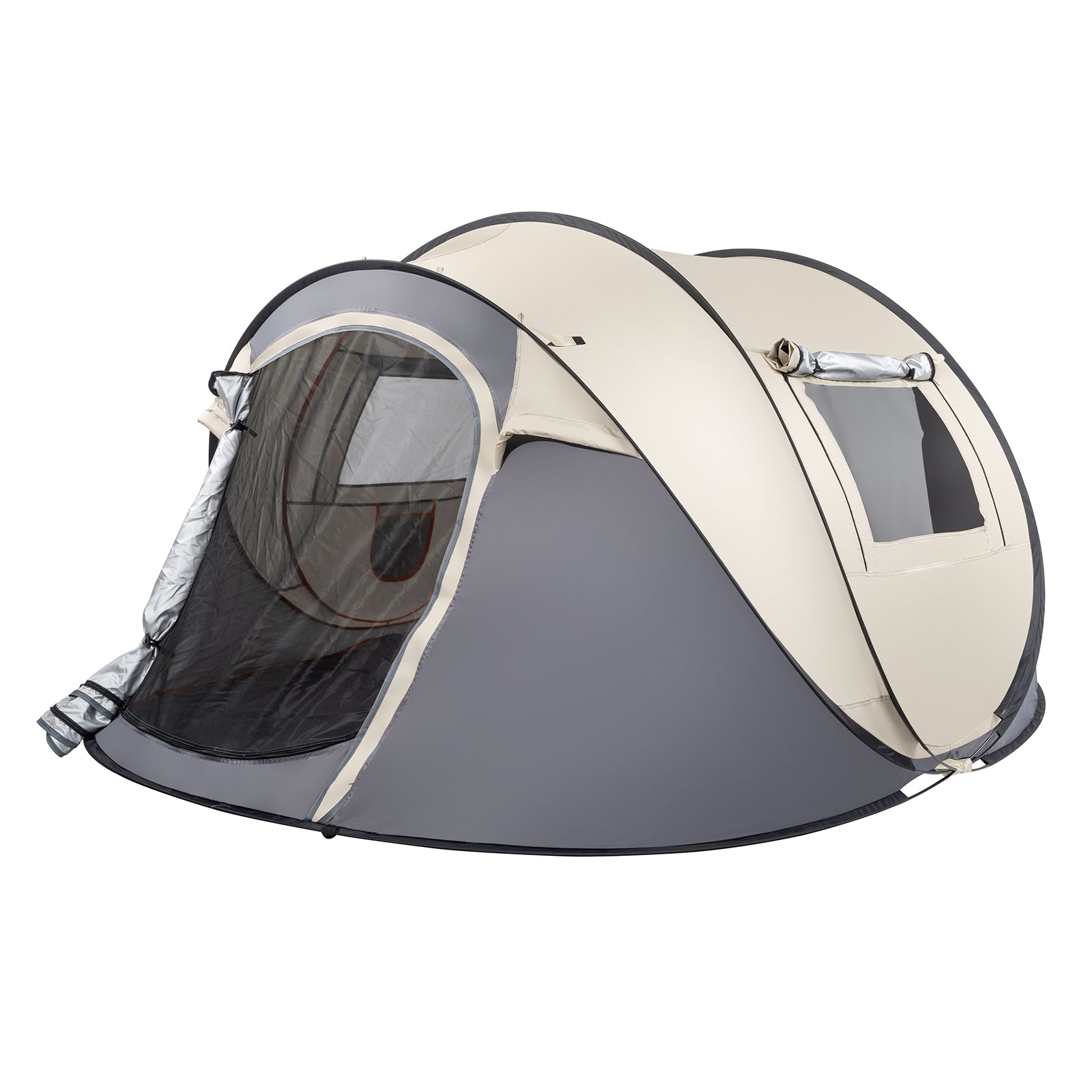 Camping Tent, 4 Person Pop Up,Easy Setup For Camping/Hiking/Fishing/Beach/Outdoor,Etc
