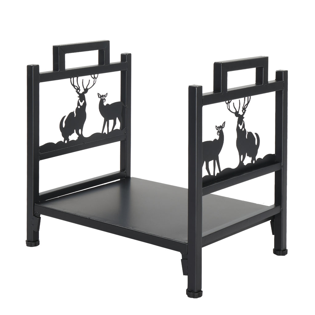 Single Layer Firewood Holder With Animal Pattern