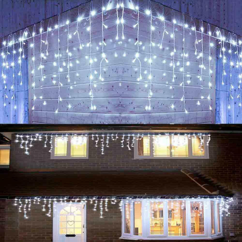 Curtain Icicle Lights Wedding Party LED Fairy Christmas Indoor Outdoor(tk/temu self-pickup orders)