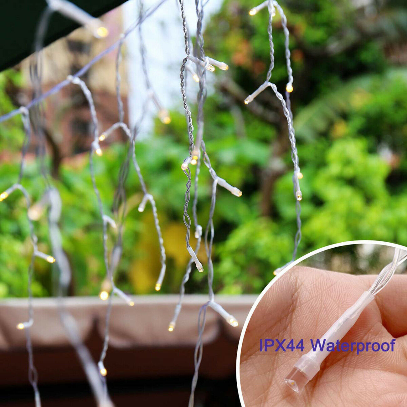 Curtain Icicle Lights Wedding Party LED Fairy Christmas Indoor Outdoor(tk/temu self-pickup orders)