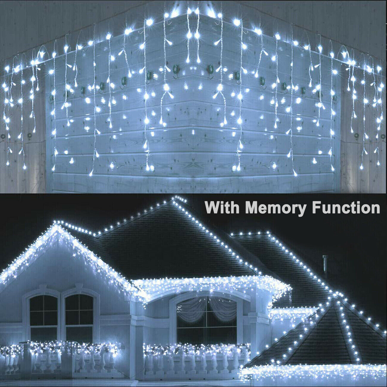 Curtain Icicle Lights Wedding Party LED Fairy Christmas Indoor Outdoor(tk/temu self-pickup orders)