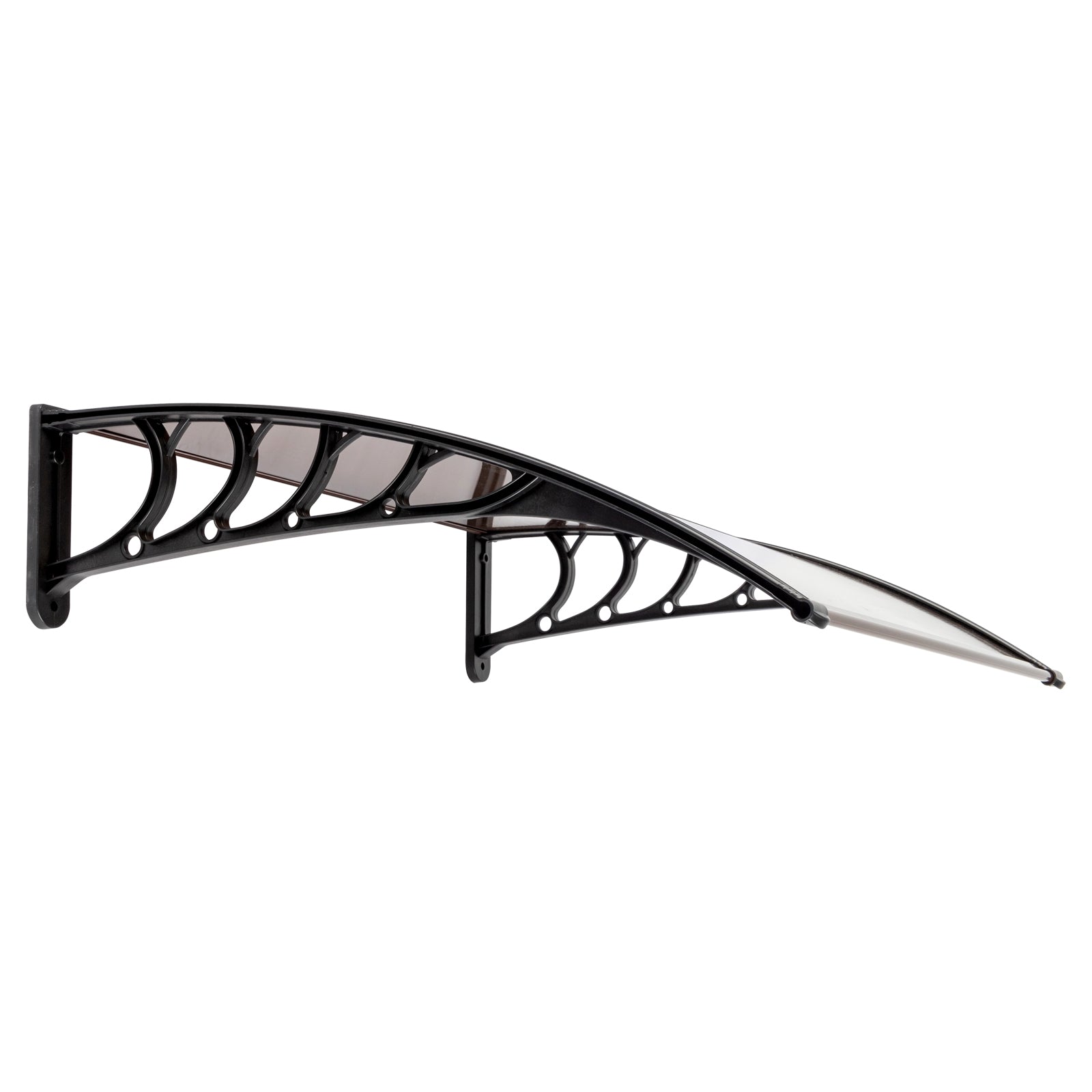 [Same Code：27655126]100 x 96cm Household Application Door & Window Rain Cover Eaves Brown Board & Black Holder