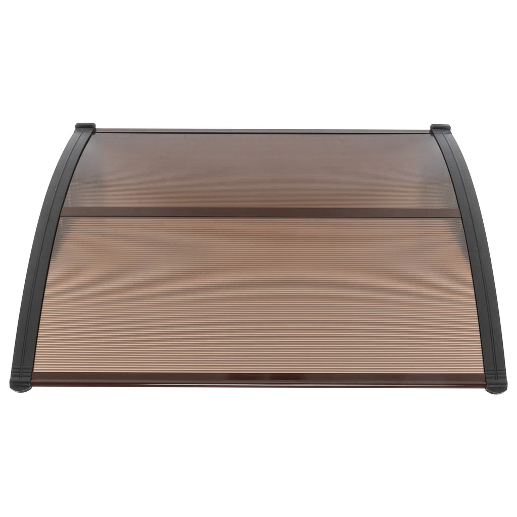 [Same Code：27655126]100 x 96cm Household Application Door & Window Rain Cover Eaves Brown Board & Black Holder