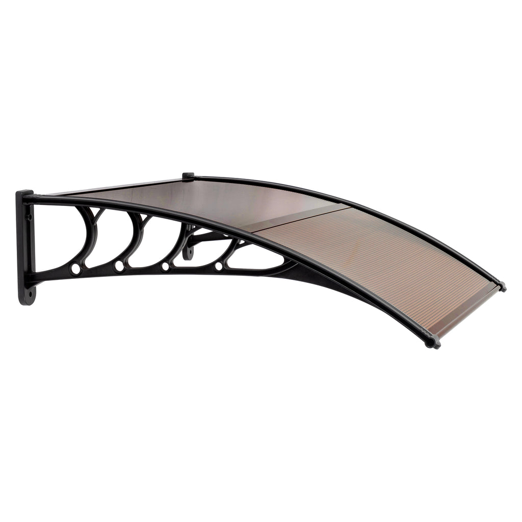 [Same Code：27655126]100 x 96cm Household Application Door & Window Rain Cover Eaves Brown Board & Black Holder