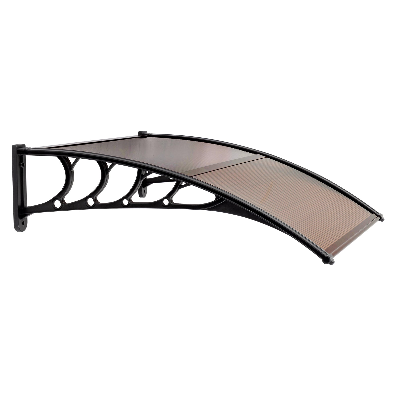 [Same Code：27655126]100 x 96cm Household Application Door & Window Rain Cover Eaves Brown Board & Black Holder