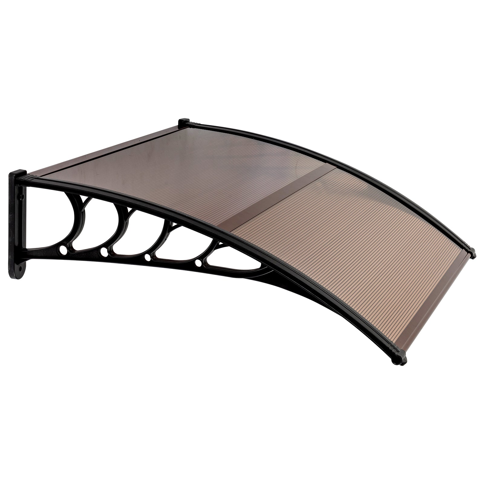 [Same Code：27655126]100 x 96cm Household Application Door & Window Rain Cover Eaves Brown Board & Black Holder