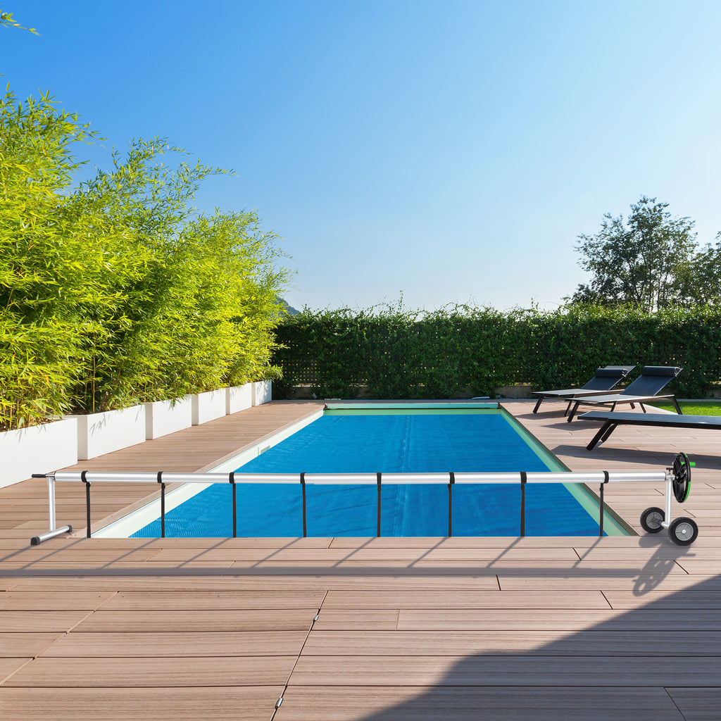 18 Ft Aluminum Inground Solar Cover Swimming Pool Cover Reel