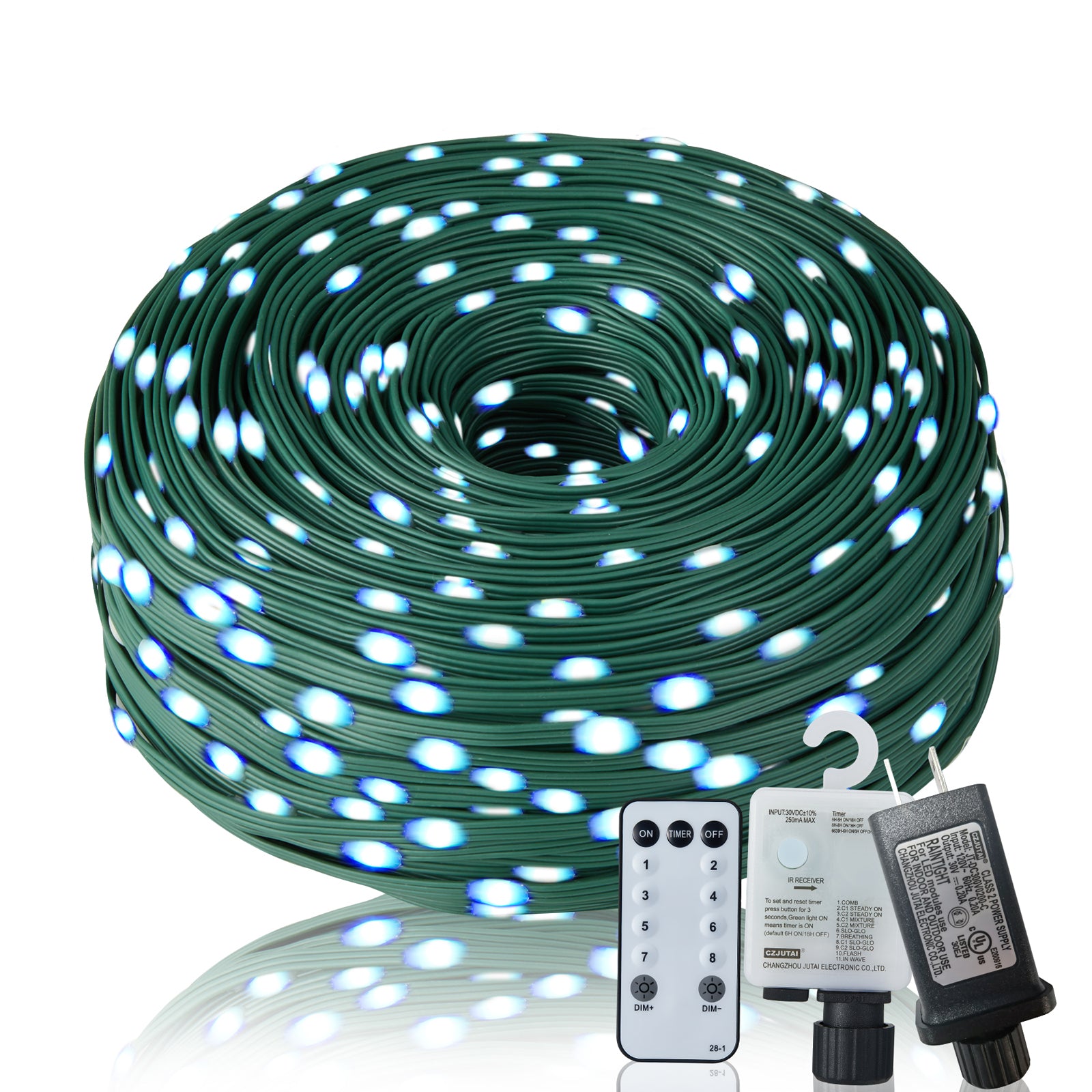 Christmas Rope Lights,1000LED/328Ft Outdoor Decorative String Strobe with 8 Modes/Remote/IP67 Waterproof/Timer/Memory Function for Xmas Holiday/Wedding/Party/DIY/Garden/Patio/Atmosphere Decor