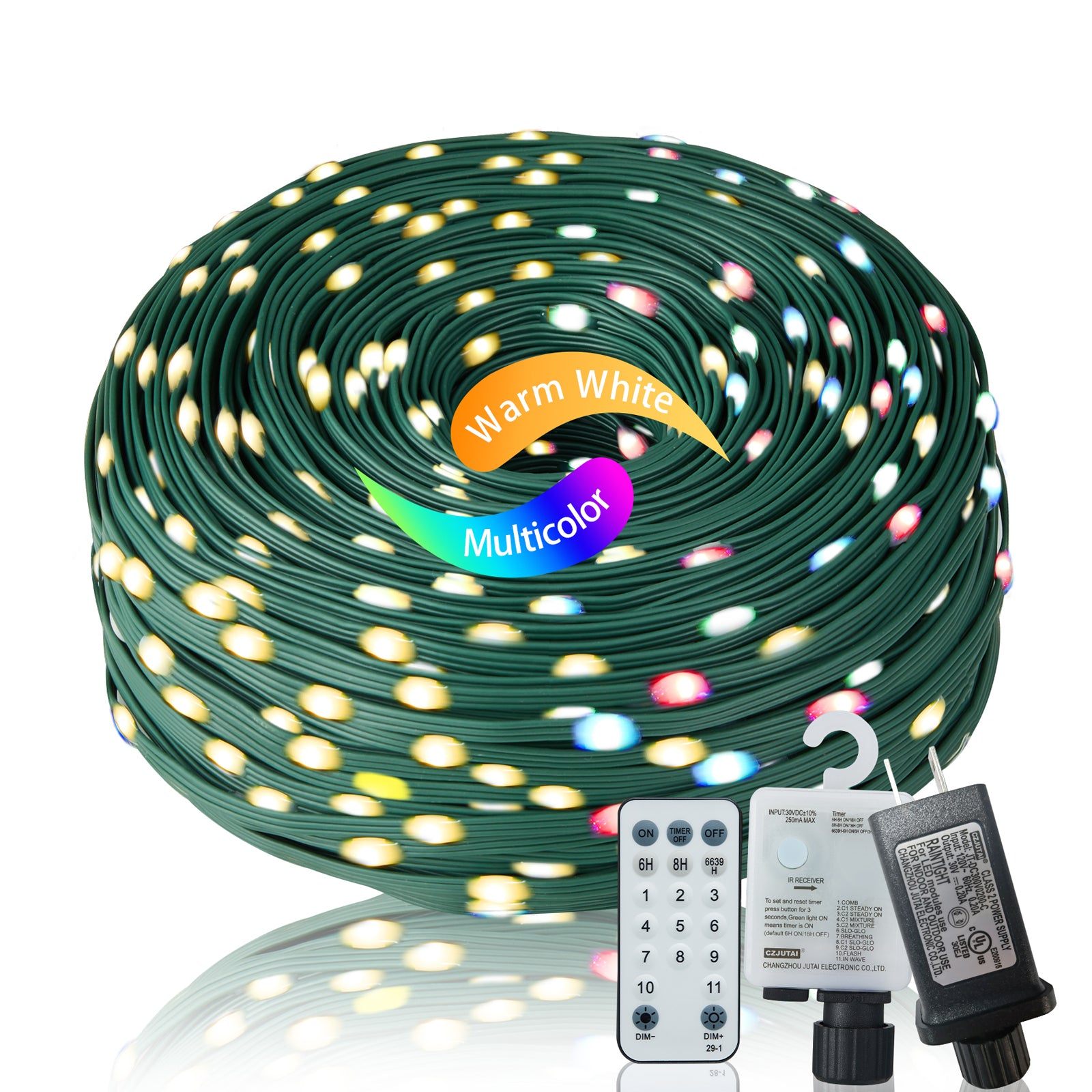 Christmas Rope Lights,1000LED/328Ft Outdoor Decorative String Strobe with 8 Modes/Remote/IP67 Waterproof/Timer/Memory Function for Xmas Holiday/Wedding/Party/DIY/Garden/Patio/Atmosphere Decor