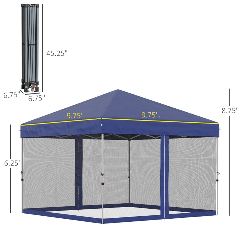 10' x 10' Pop Up Canopy Tent-Blue