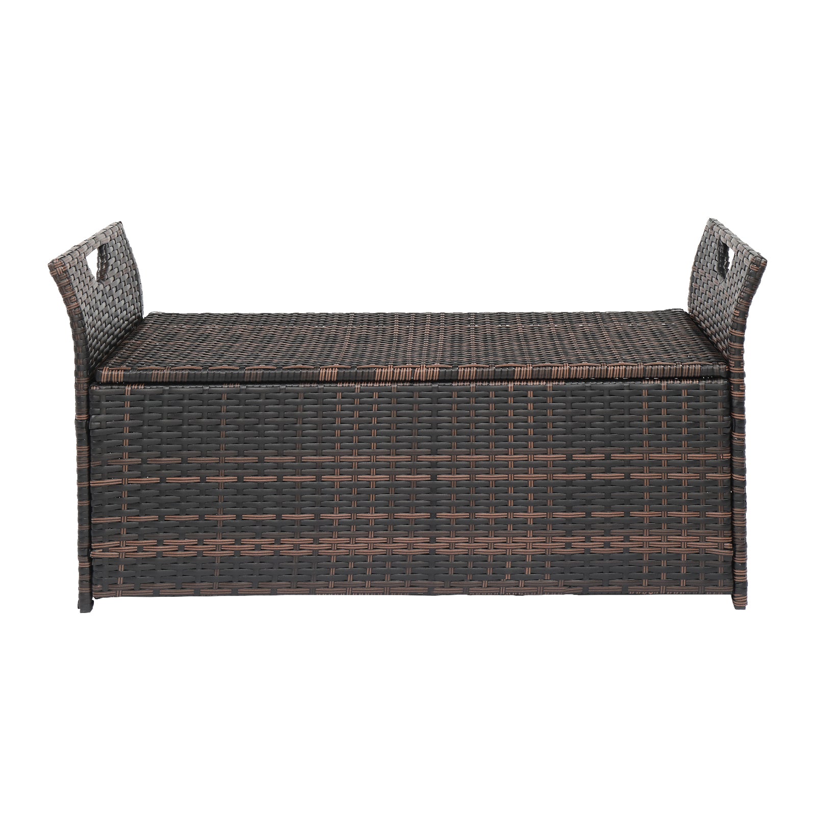 106*52*46cm Iron Frame Can Accommodate Brown Gradient Footstool Locker Rattan Locker