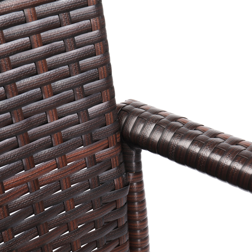 2pcs High Bar Chair Brown Gradient