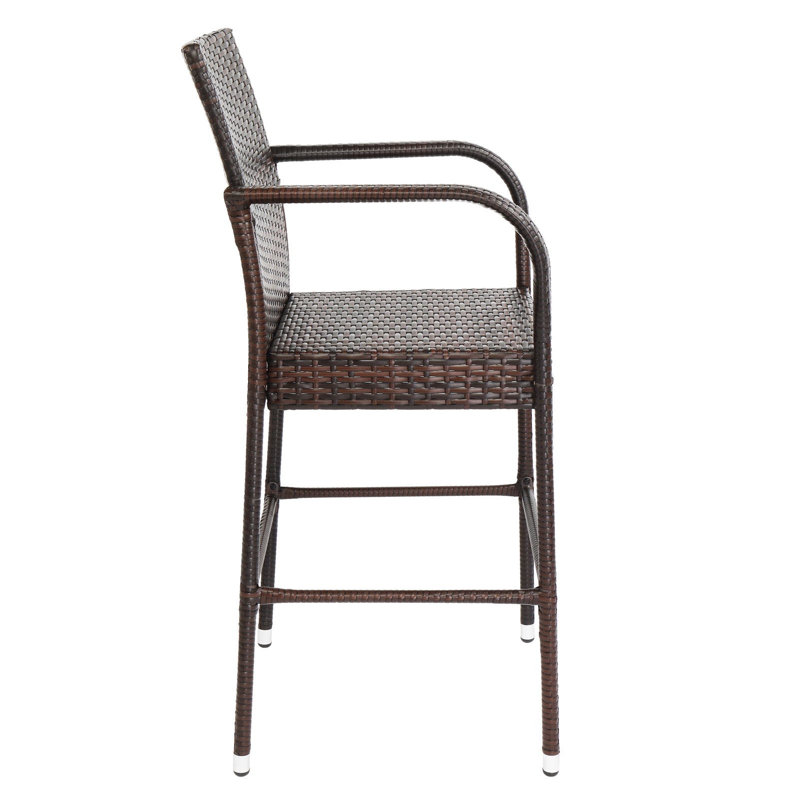2pcs High Bar Chair Brown Gradient