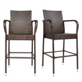 2pcs High Bar Chair Brown Gradient