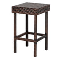 Bar Stool-Table and Chair Set of 4 Brown Gradient（Only 4 bar chairs included）