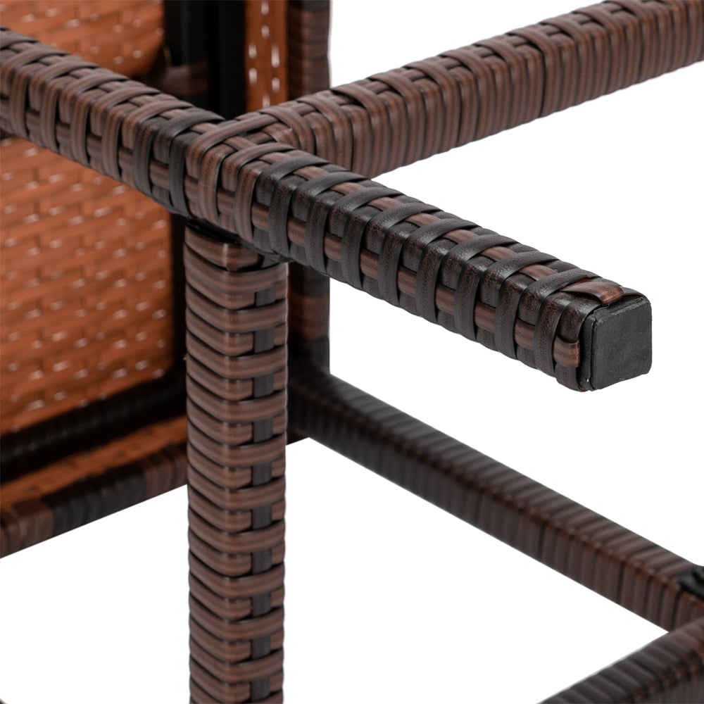 Bar Stool-Table and Chair Set of 4 Brown Gradient（Only 4 bar chairs included）