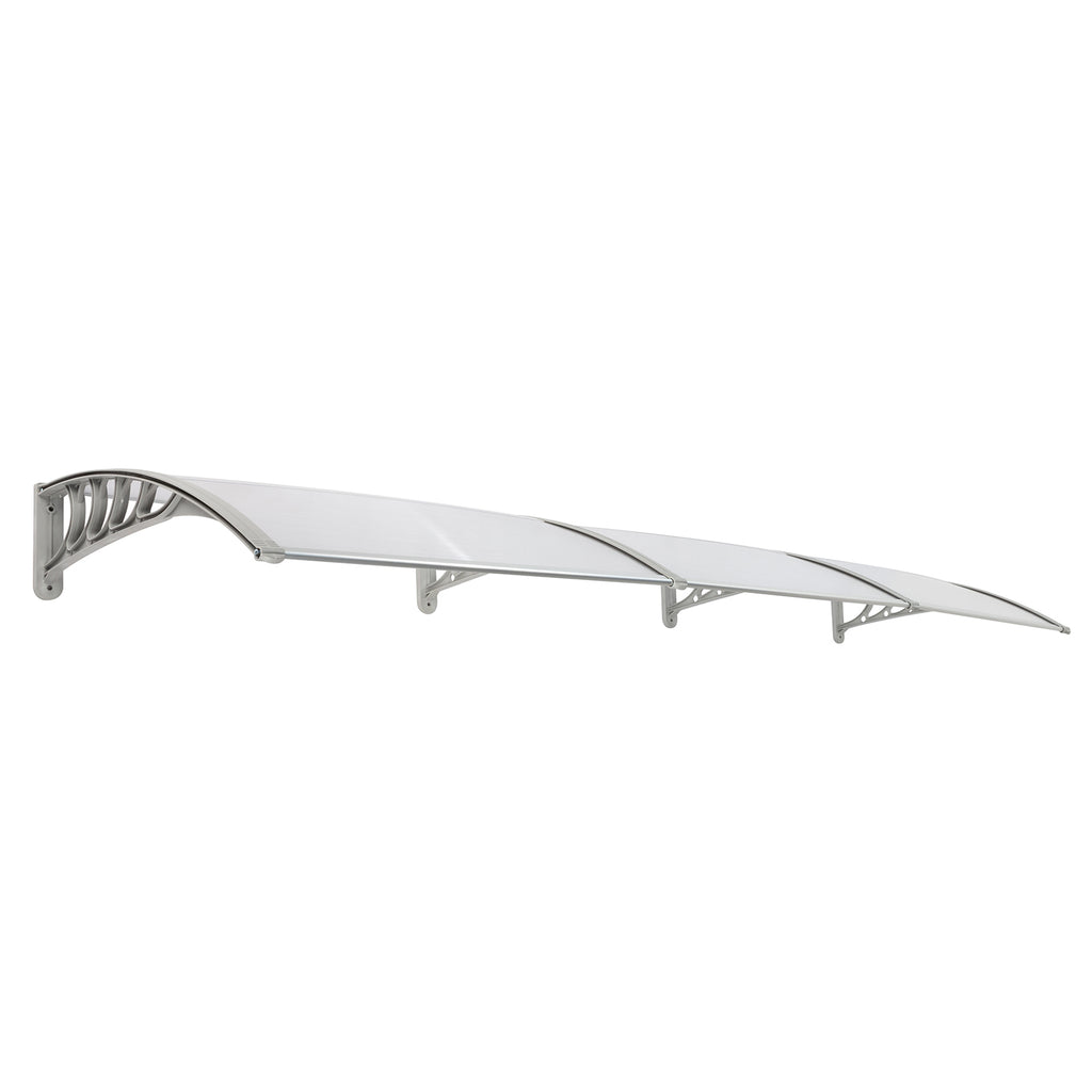 [Same Code：87756300]HT-300 x 100 Household Application Door & Window Rain Cover Eaves Transparent Board & Gray Holder