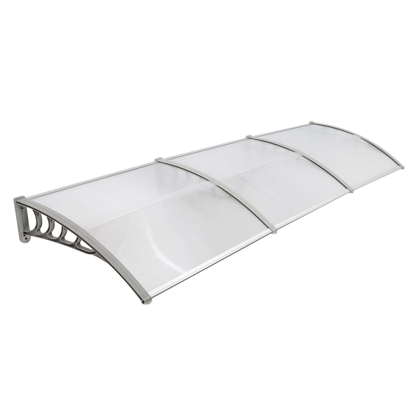 [Same Code：87756300]HT-300 x 100 Household Application Door & Window Rain Cover Eaves Transparent Board & Gray Holder