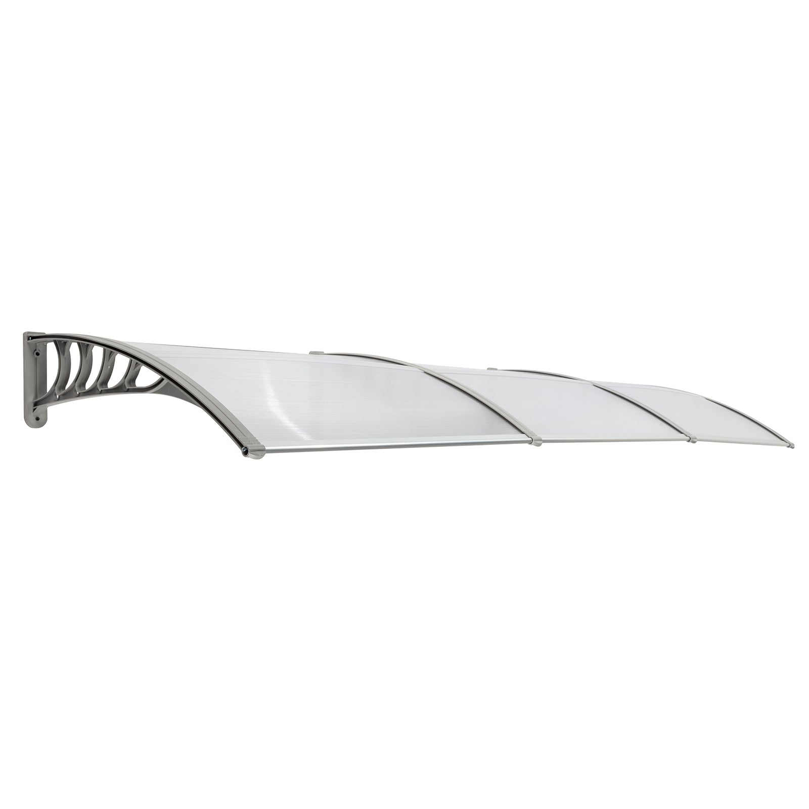 [Same Code：87756300]HT-300 x 100 Household Application Door & Window Rain Cover Eaves Transparent Board & Gray Holder