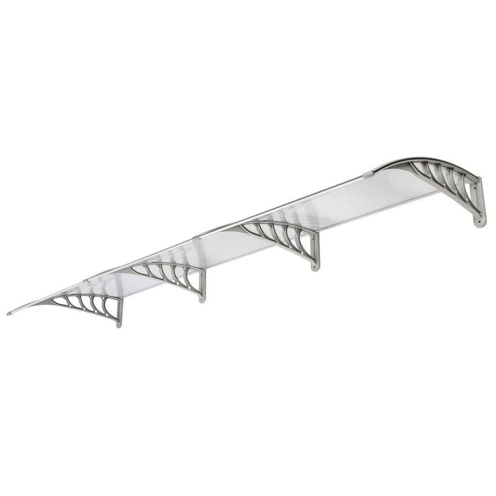 [Same Code：87756300]HT-300 x 100 Household Application Door & Window Rain Cover Eaves Transparent Board & Gray Holder