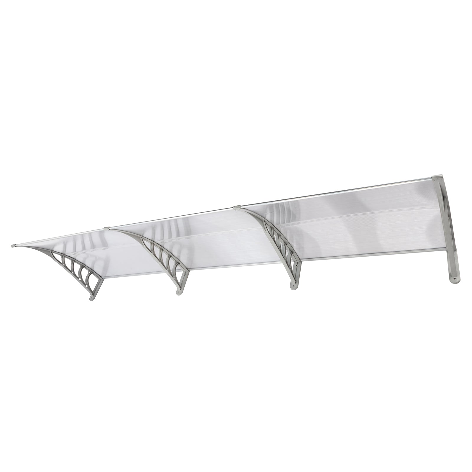 [Same Code：87756300]HT-300 x 100 Household Application Door & Window Rain Cover Eaves Transparent Board & Gray Holder