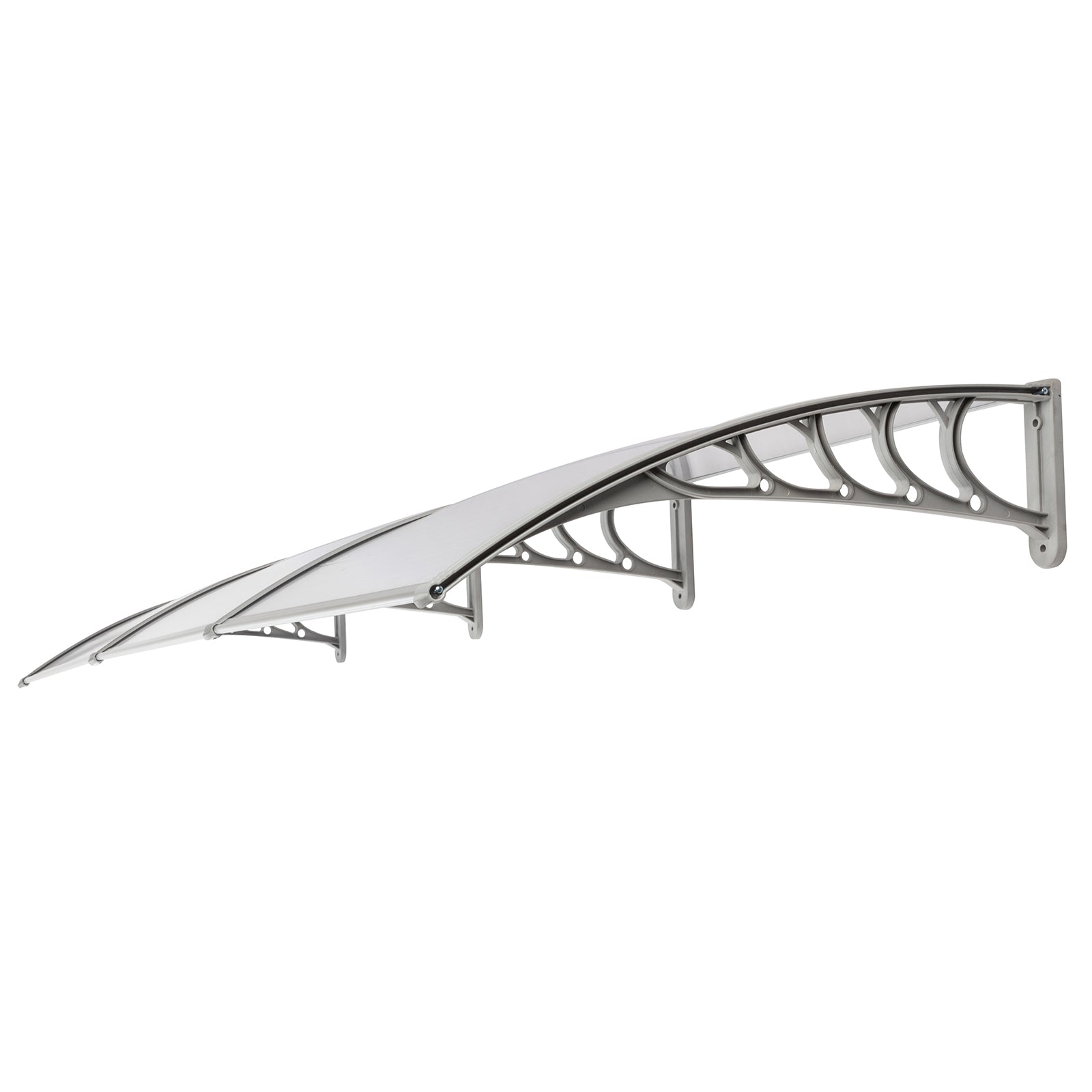 [Same Code：87756300]HT-300 x 100 Household Application Door & Window Rain Cover Eaves Transparent Board & Gray Holder