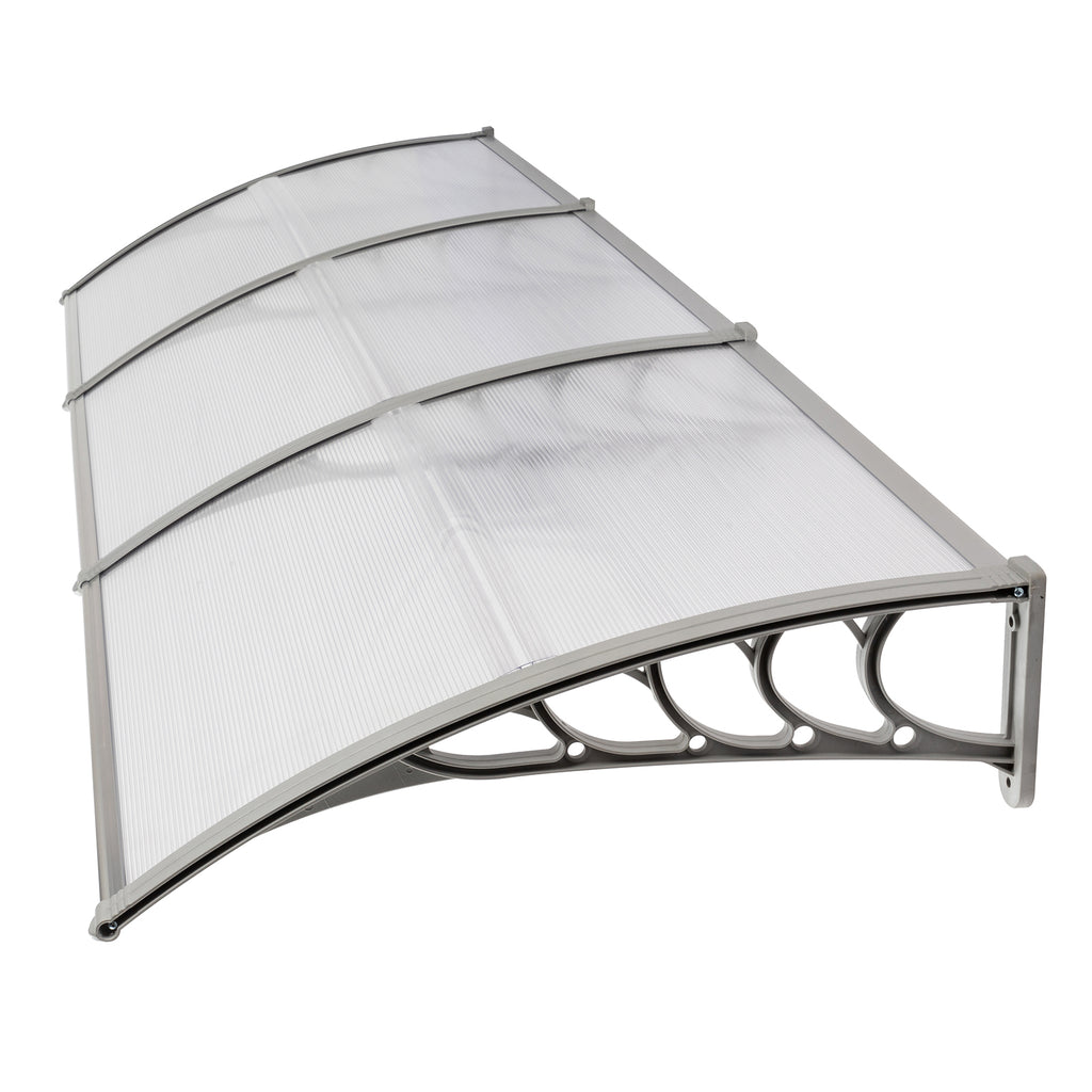 [Same Code：87756300]HT-300 x 100 Household Application Door & Window Rain Cover Eaves Transparent Board & Gray Holder