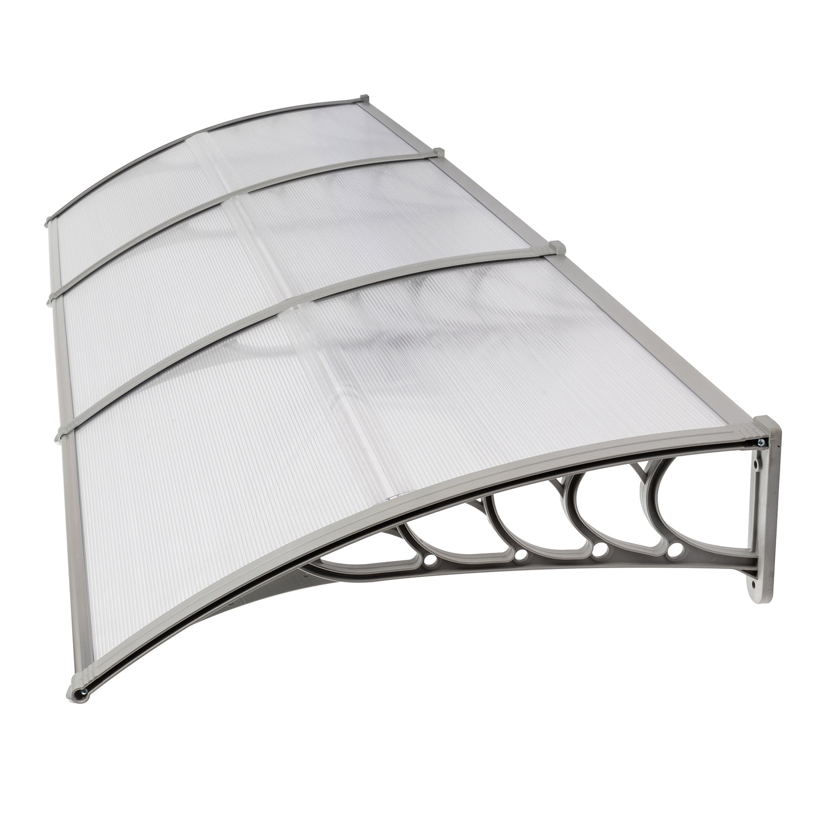[Same Code：87756300]HT-300 x 100 Household Application Door & Window Rain Cover Eaves Transparent Board & Gray Holder