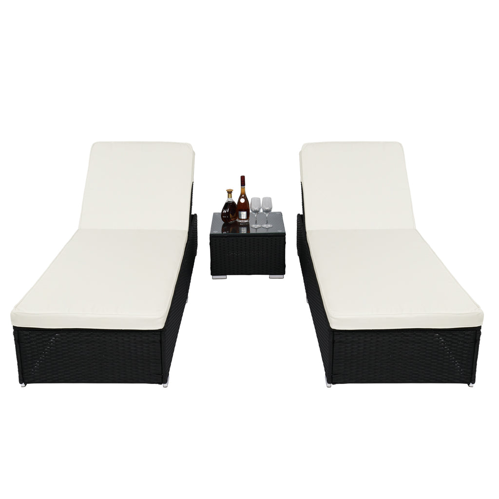 Three-Piece Flat Bed Black Four-Wire
