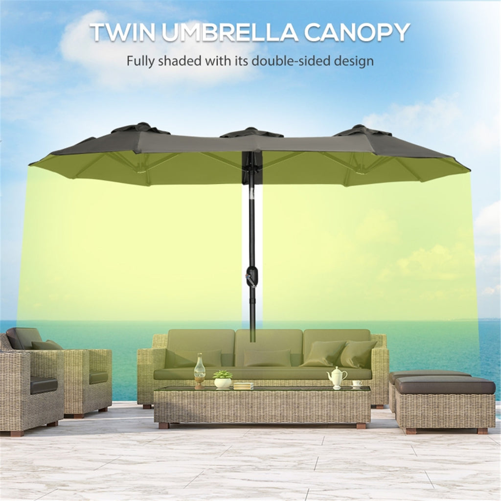 Outdoor beach umbrella /Double-sided Umbrella  ( Amazon Shipping)（Prohibited by WalMart）