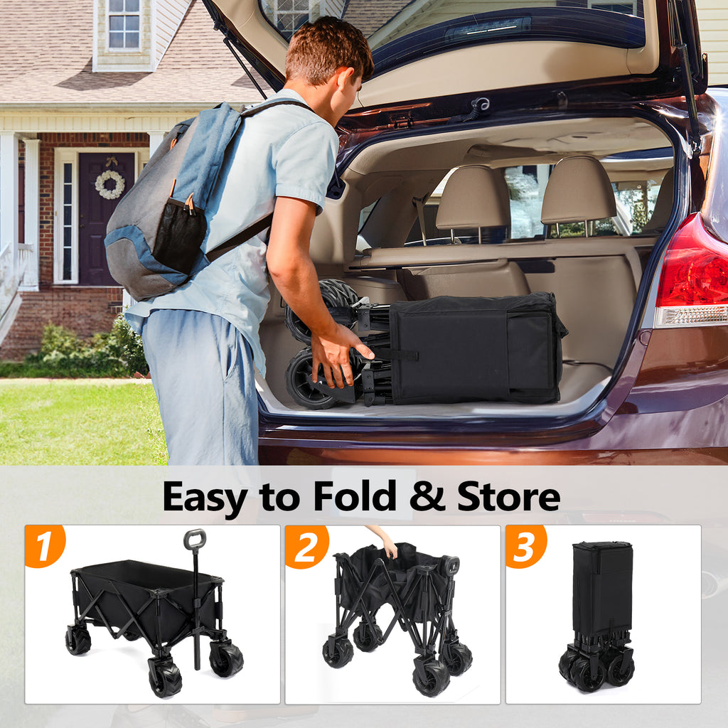 42*22*36inch Black  Garden Folding Cart