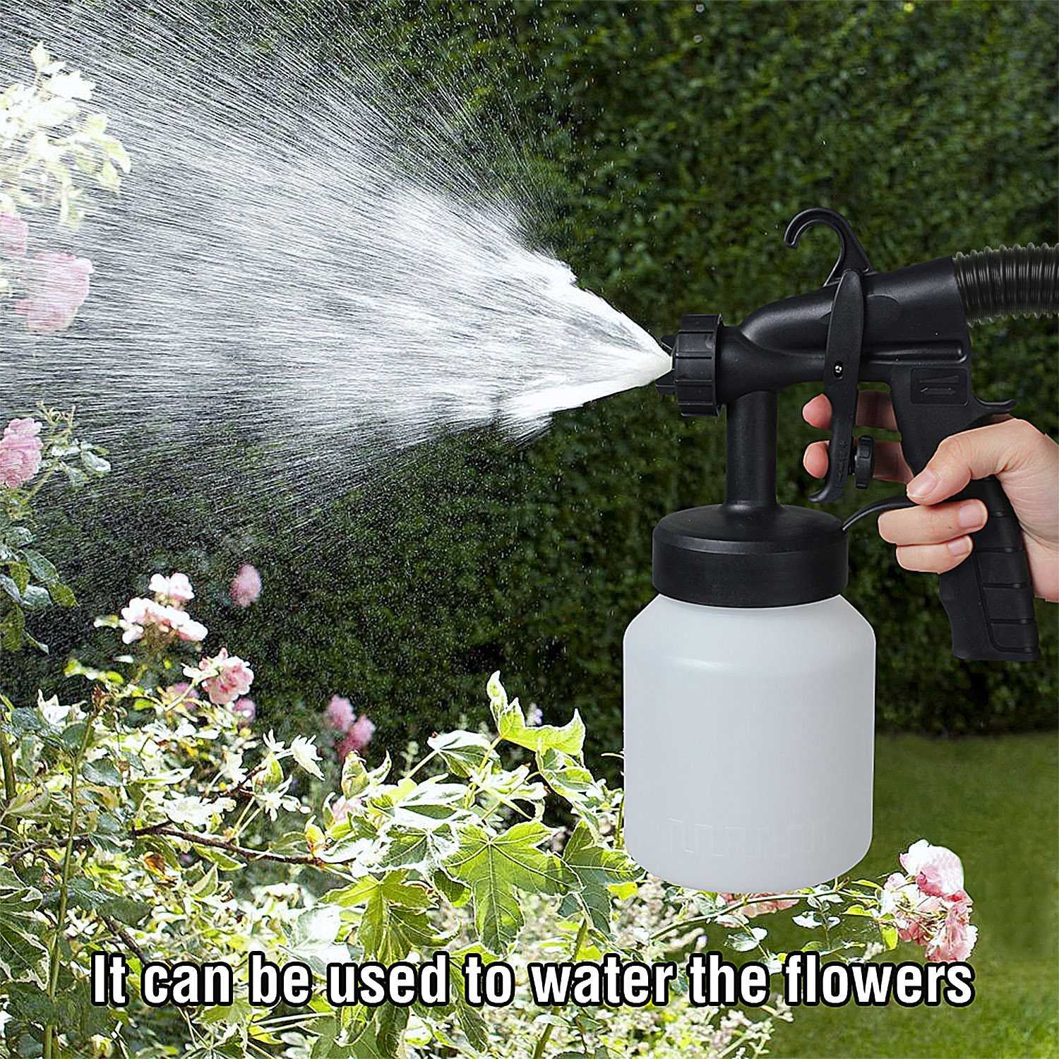 800ML Paint Spray Painter 650W Paint Sprayer Machine 800ML/Min Output HVLP Oil Primer Water Sprayer w/ 3 Spraying Patterns Motor Strap Detachable Container