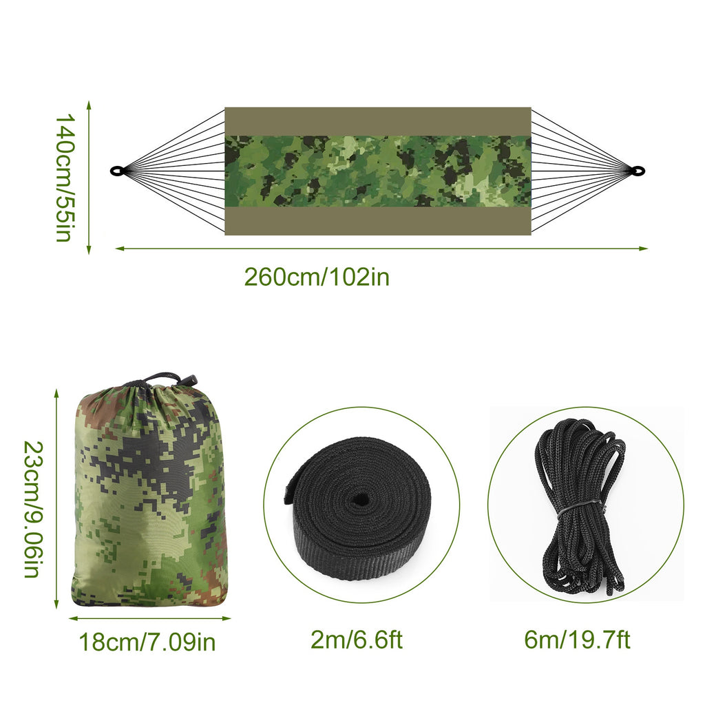 Camping Hammock, Portable Double Hammock with Net,600lbs Load 2 Persons Hammock w/Mosquito Net Outdoor Hiking Camping Hommock Portable Nylon Swing Hanging Bed w/ Strap Hook Carry Bag