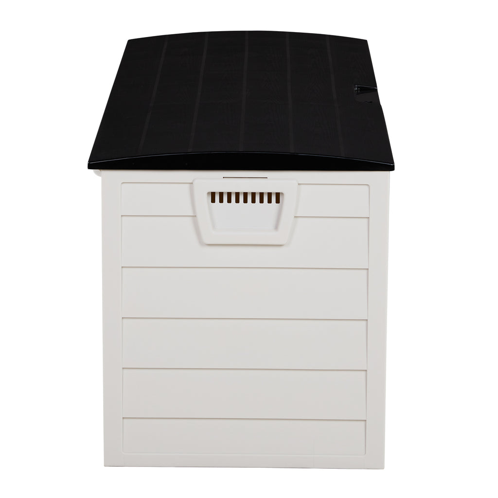 75gal 280L Outdoor Garden Plastic Storage Deck Box Chest Tools Cushions Toys Lockable Seat