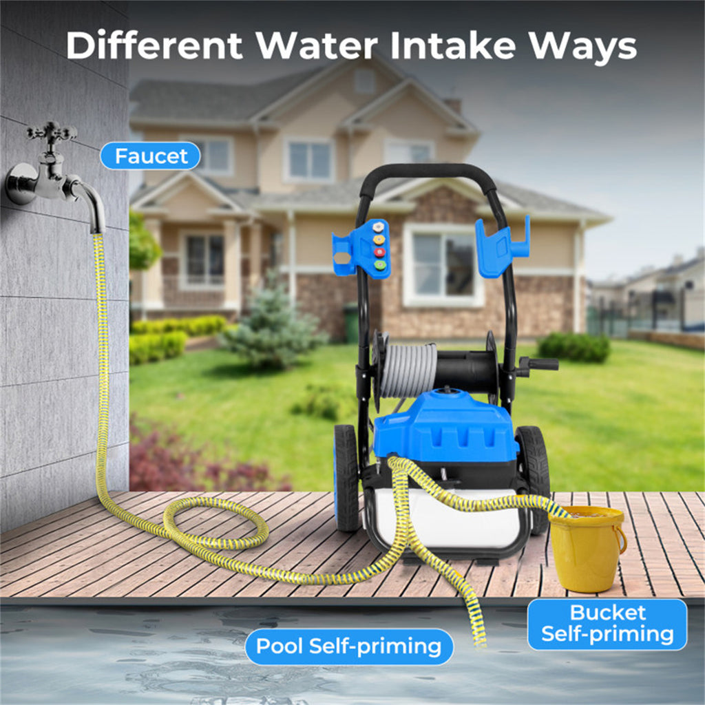 2300 PSI 1.8 GPM electric high-pressure cleaning machine with wheels