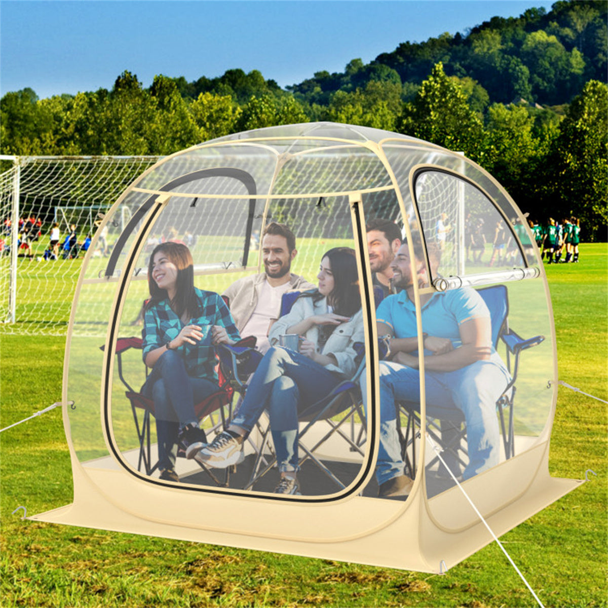 6 X 6 TF Instant Pop up Sports Tent with Carrying Bag and Floor Mat