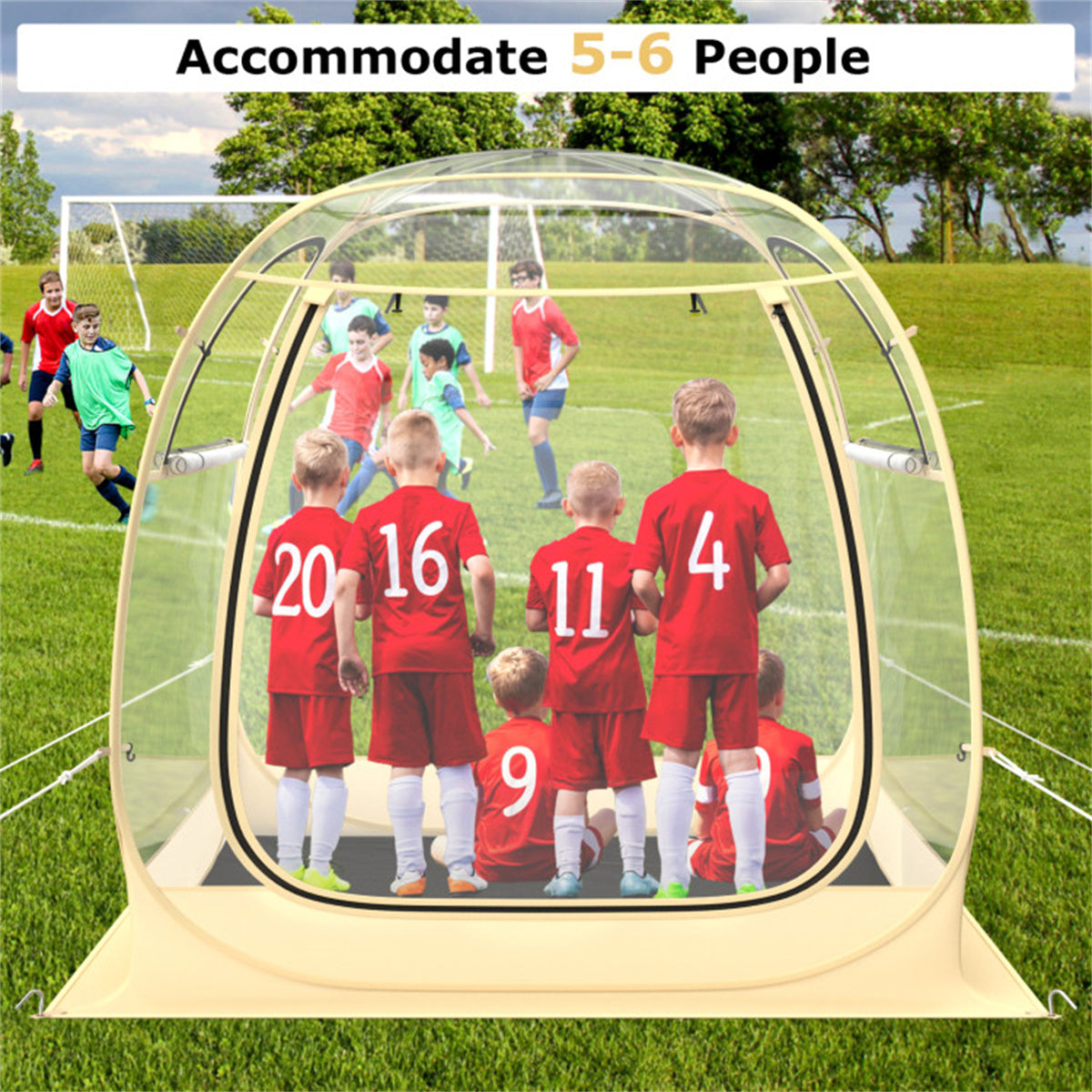 6 X 6 TF Instant Pop up Sports Tent with Carrying Bag and Floor Mat