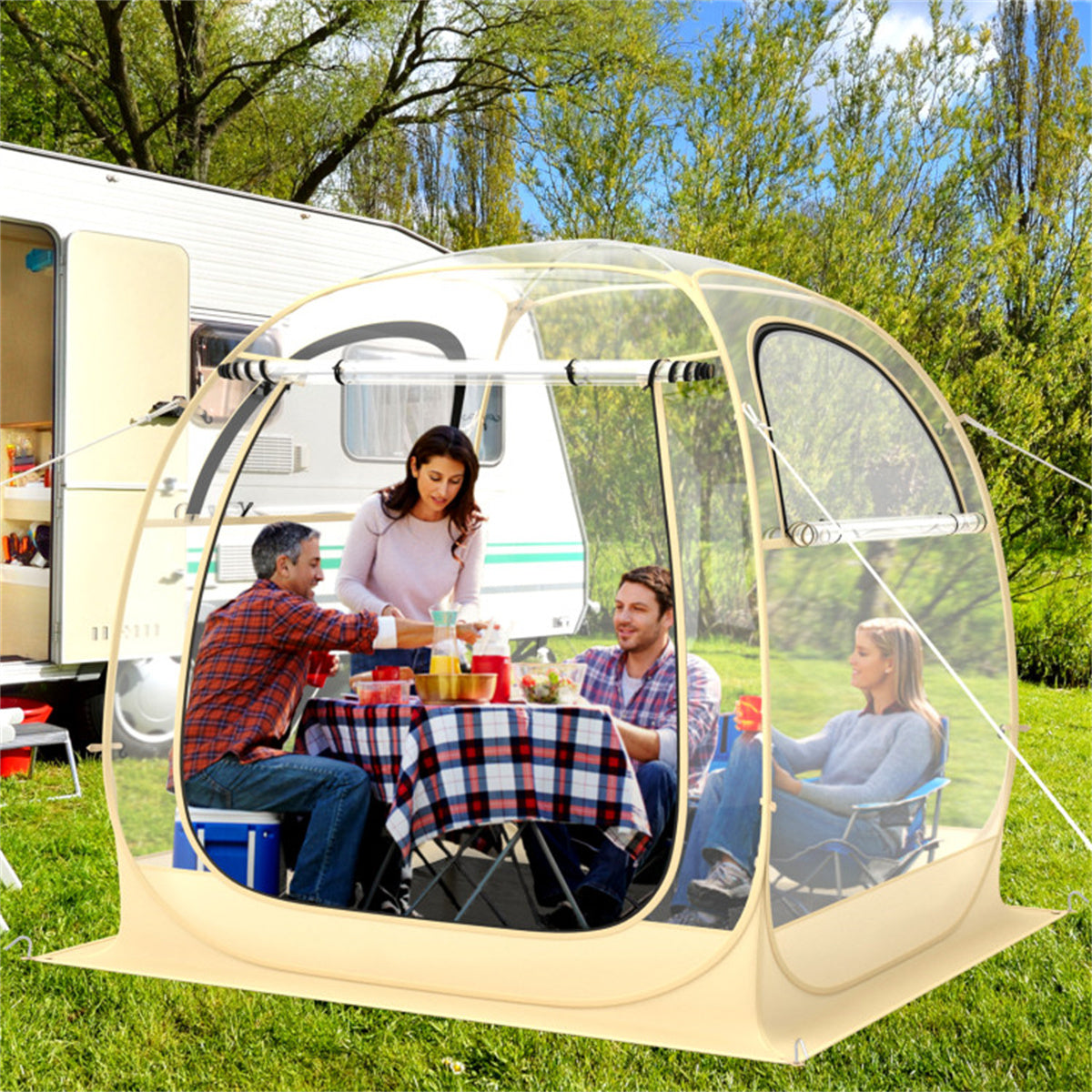 6 X 6 TF Instant Pop up Sports Tent with Carrying Bag and Floor Mat