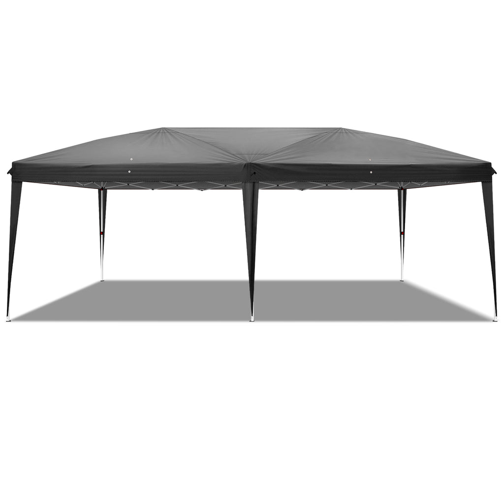 3 x 6m Four Windows Practical Waterproof Folding Tent Black