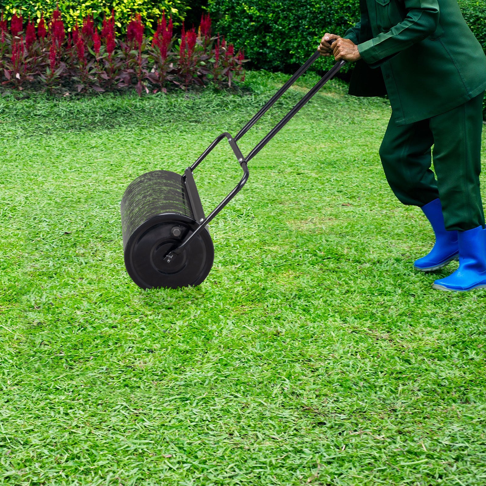 19.5in  Lawn Roller Iron Cylindrical Black (same as 67823001)